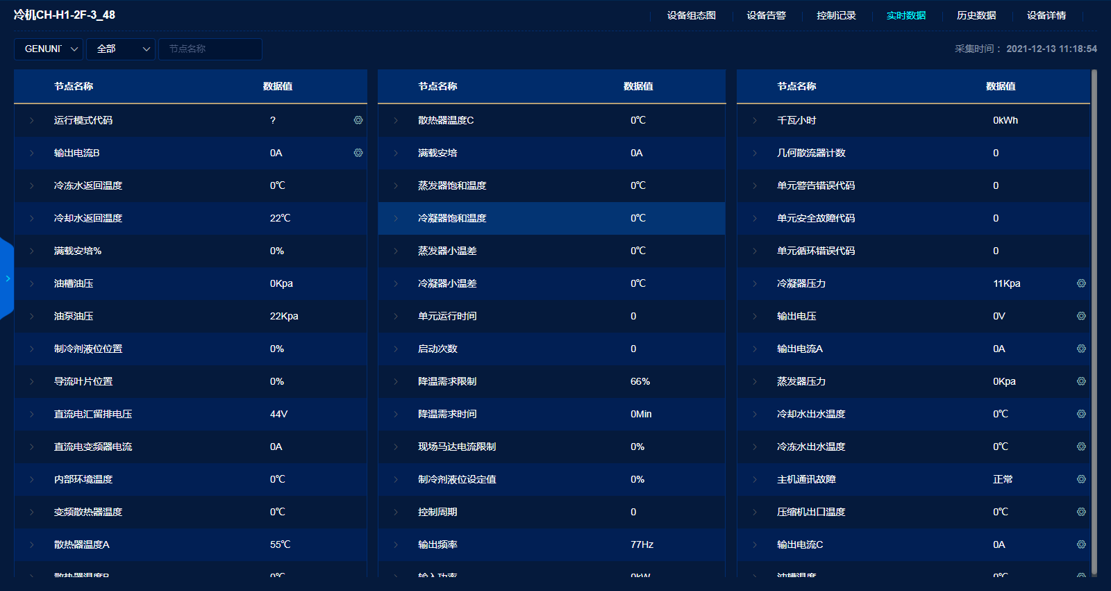空压机远程管理系统实时数据