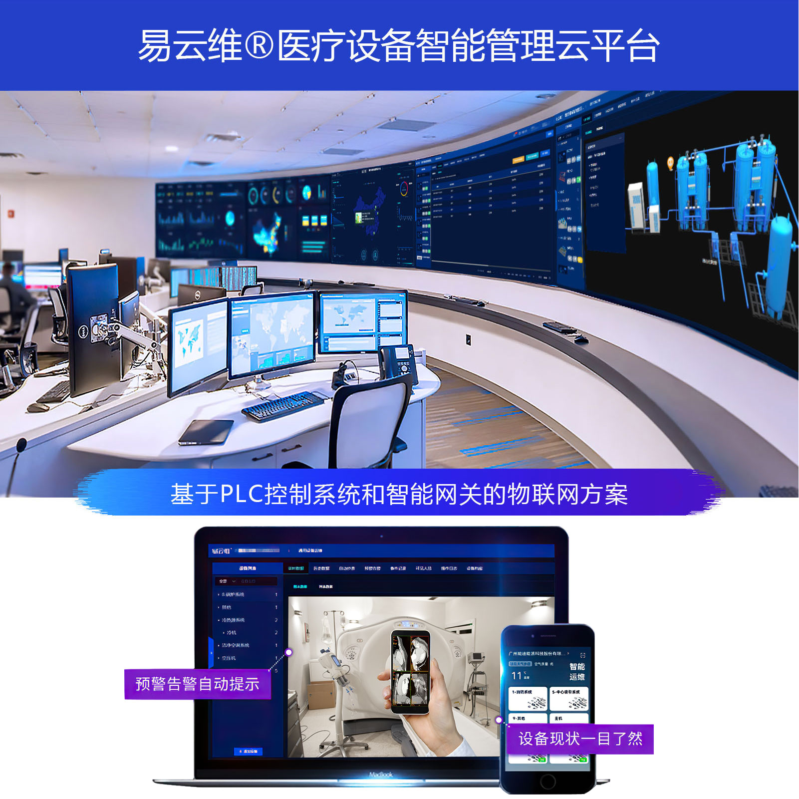 医疗设备智能管理云平台，远程监控_采集数据，深入医疗器械制造企业管理的物联网AP